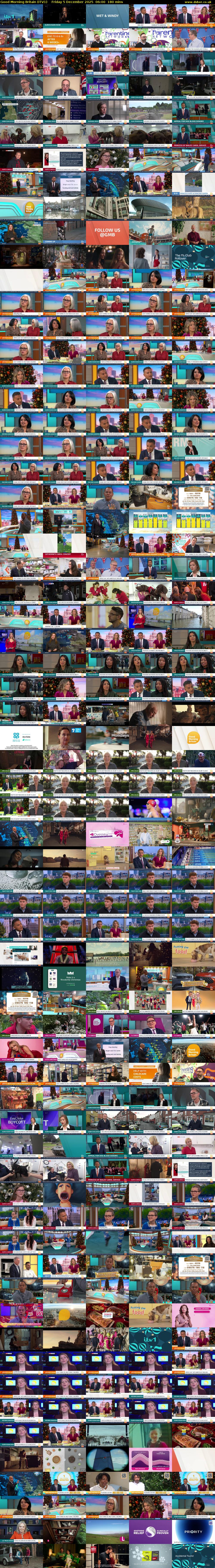 Good Morning Britain (ITV1) Friday 5 December 2025 06:00 - 09:00