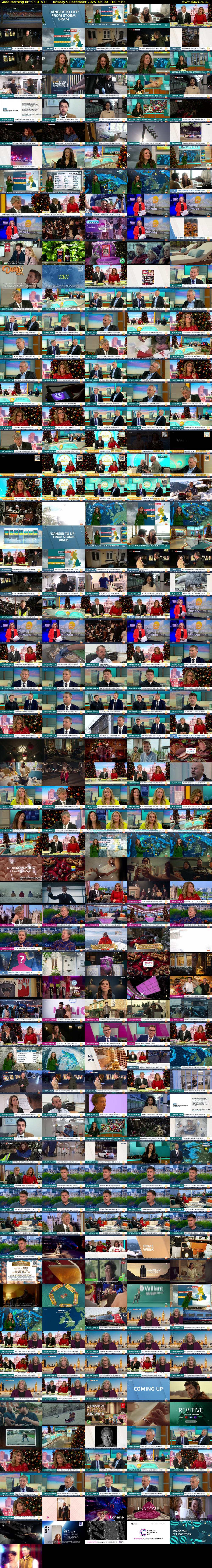 Good Morning Britain (ITV1) Tuesday 9 December 2025 06:00 - 09:00