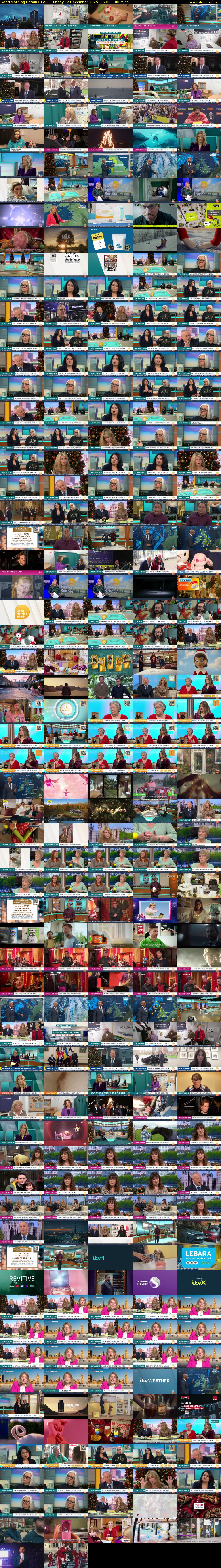 Good Morning Britain (ITV1) Friday 12 December 2025 06:00 - 09:00