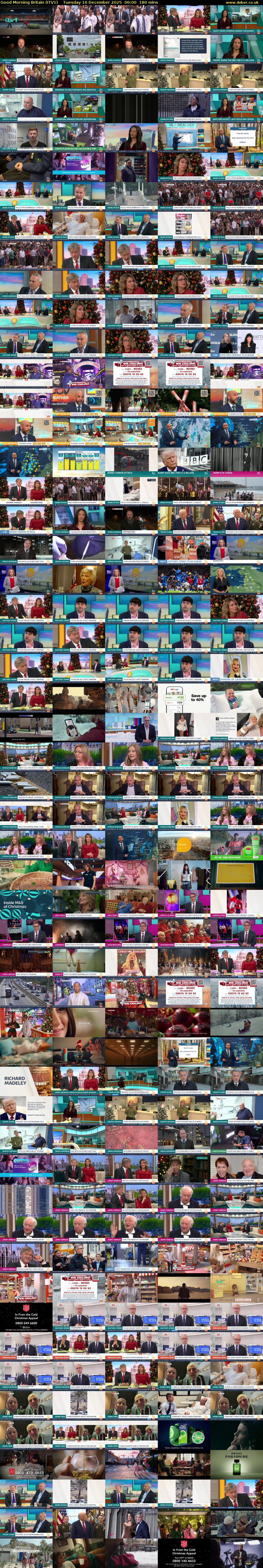 Good Morning Britain (ITV1) Tuesday 16 December 2025 06:00 - 09:00