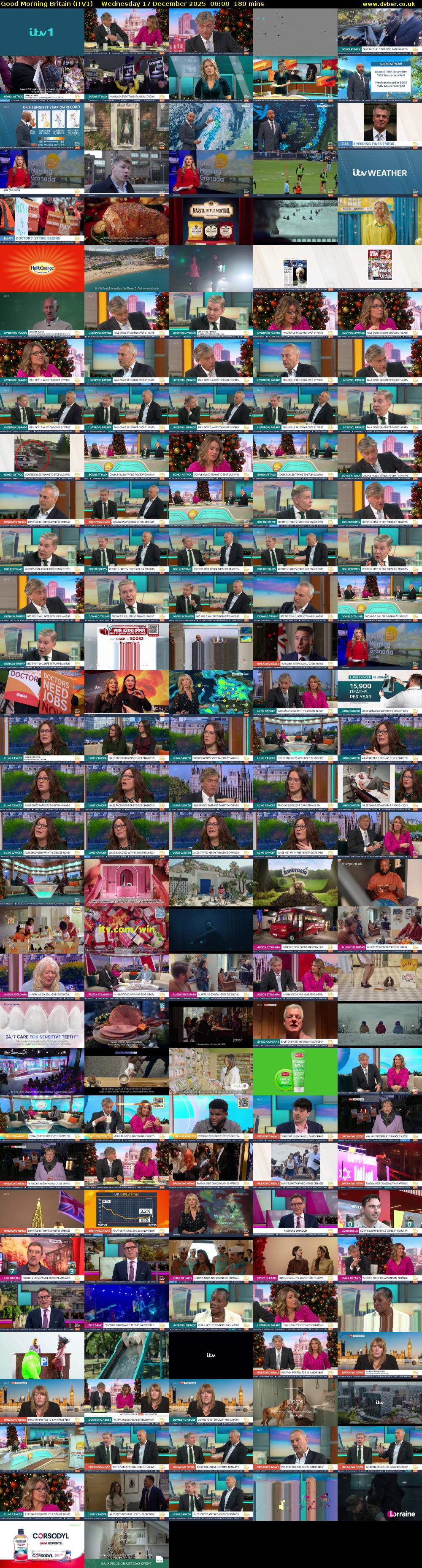 Good Morning Britain (ITV1) Wednesday 17 December 2025 06:00 - 09:00