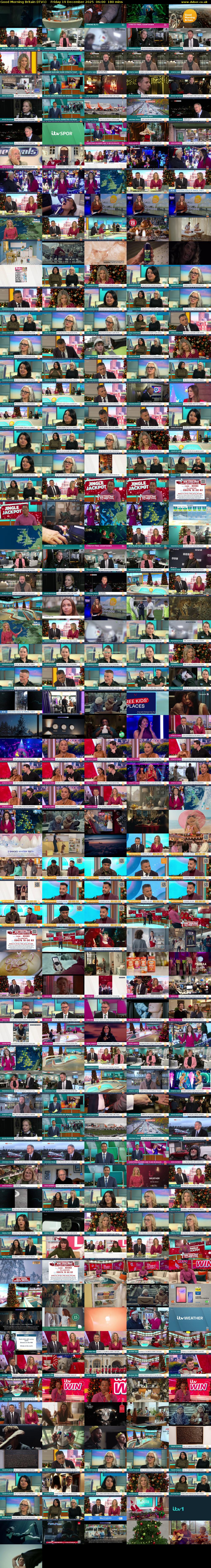 Good Morning Britain (ITV1) Friday 19 December 2025 06:00 - 09:00