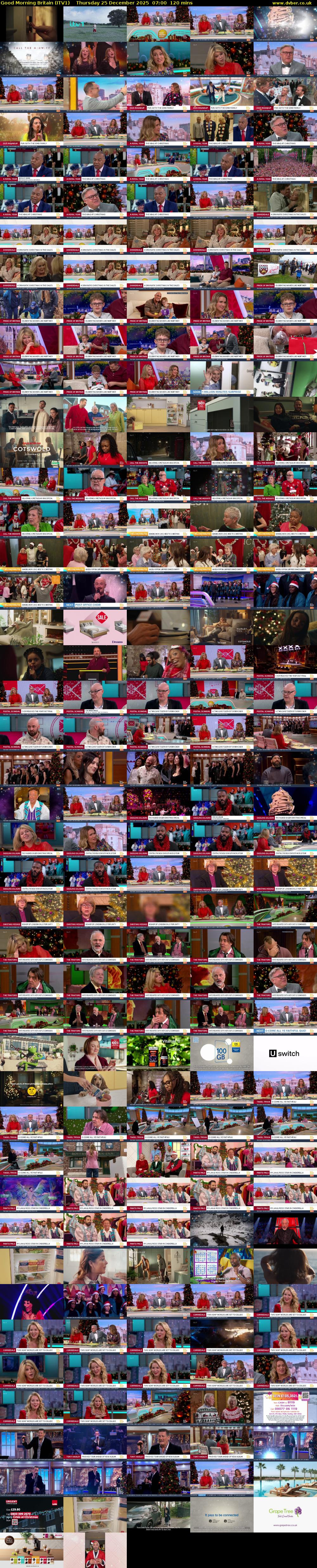 Good Morning Britain (ITV1) Thursday 25 December 2025 07:00 - 09:00