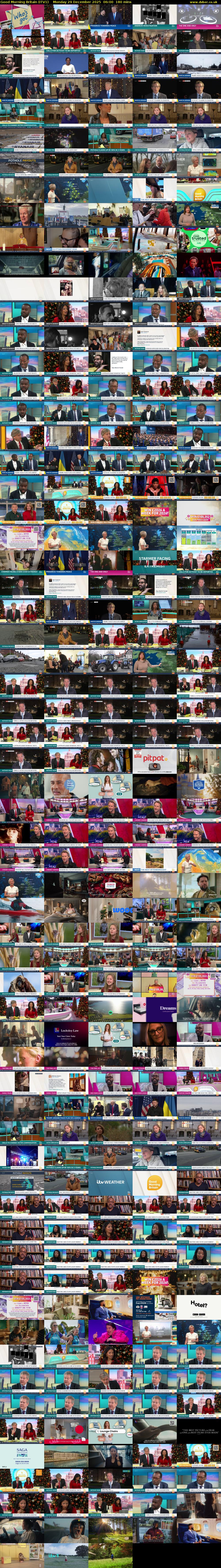 Good Morning Britain (ITV1) Monday 29 December 2025 06:00 - 09:00