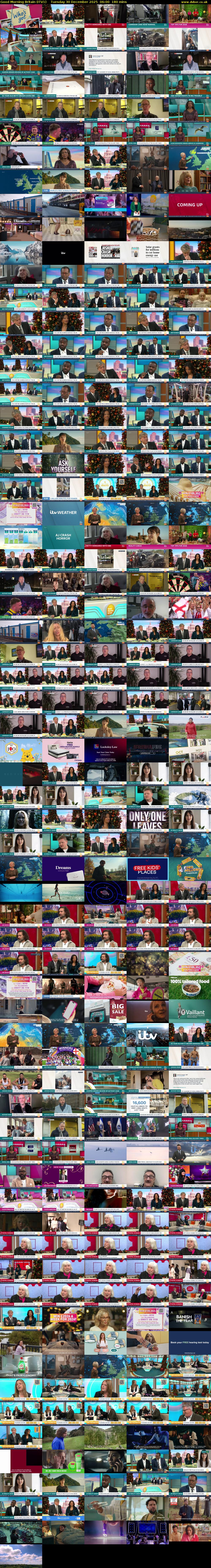 Good Morning Britain (ITV1) Tuesday 30 December 2025 06:00 - 09:00