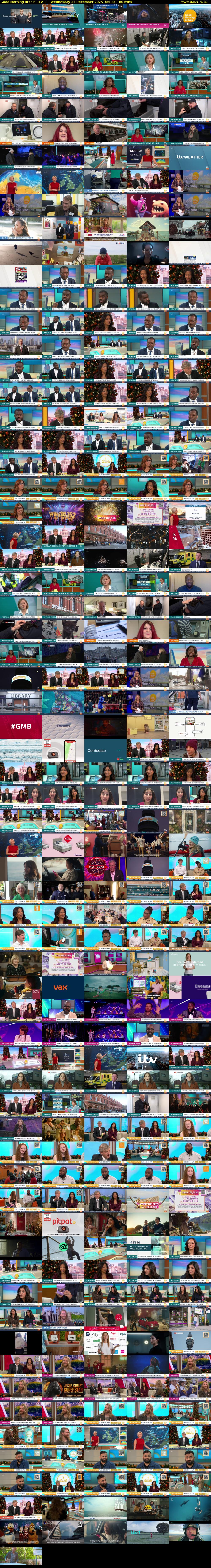 Good Morning Britain (ITV1) Wednesday 31 December 2025 06:00 - 09:00