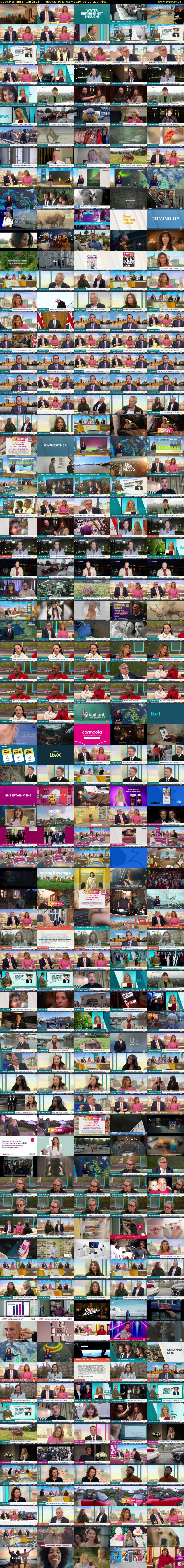 Good Morning Britain (ITV1) Tuesday 20 January 2026 06:00 - 09:30