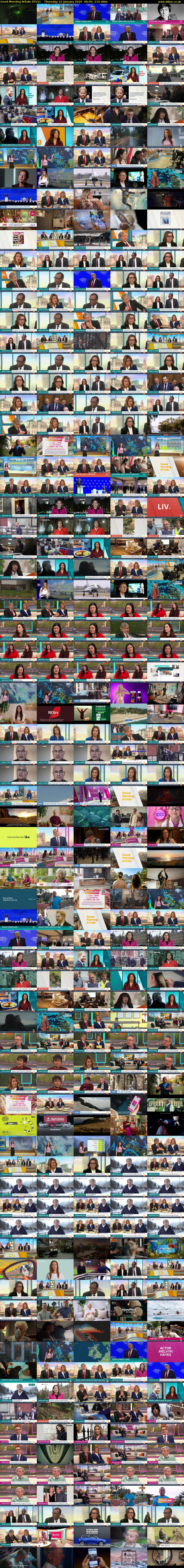 Good Morning Britain (ITV1) Thursday 22 January 2026 06:00 - 09:30