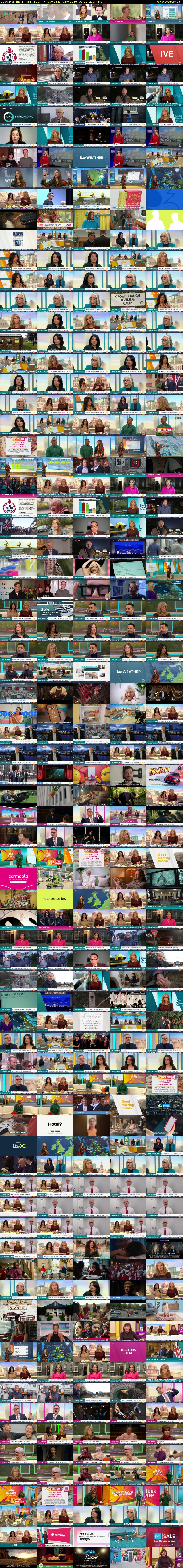 Good Morning Britain (ITV1) Friday 23 January 2026 06:00 - 09:30