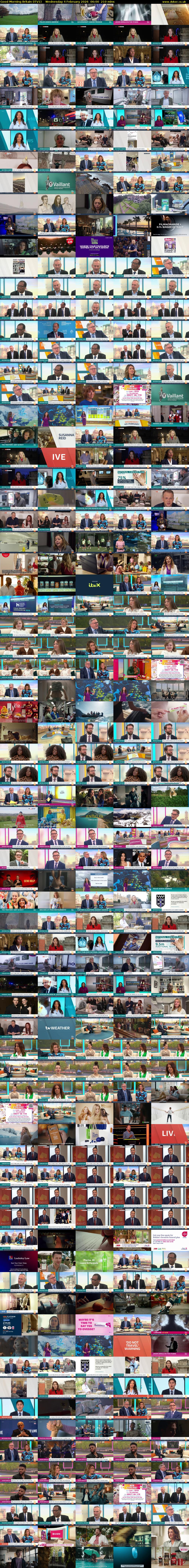 Good Morning Britain (ITV1) Wednesday 4 February 2026 06:00 - 09:30