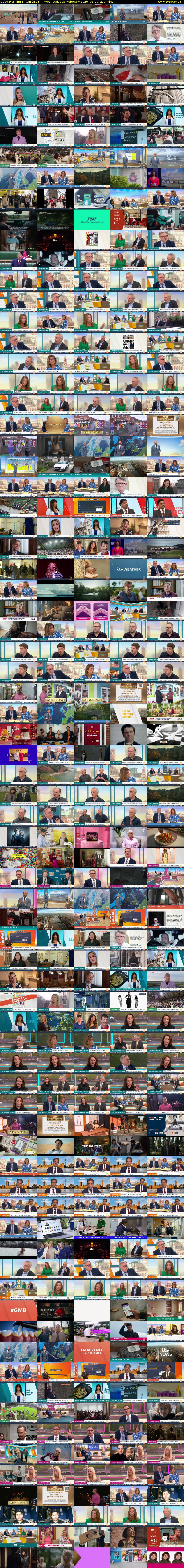 Good Morning Britain (ITV1) Wednesday 25 February 2026 06:00 - 09:30