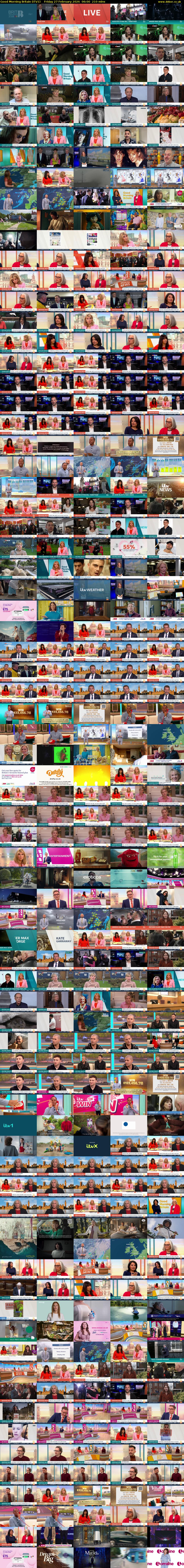 Good Morning Britain (ITV1) Friday 27 February 2026 06:00 - 09:30