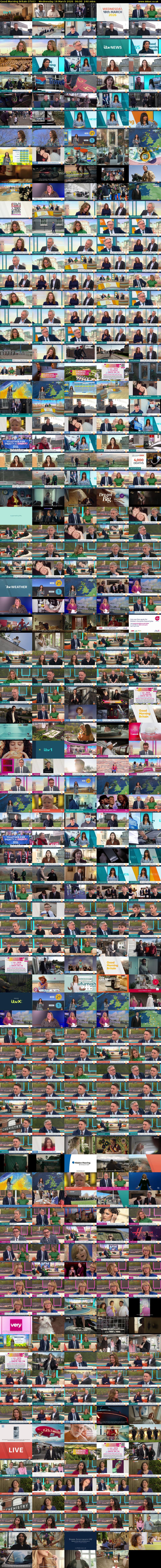 Good Morning Britain (ITV1) Wednesday 18 March 2026 06:00 - 10:00