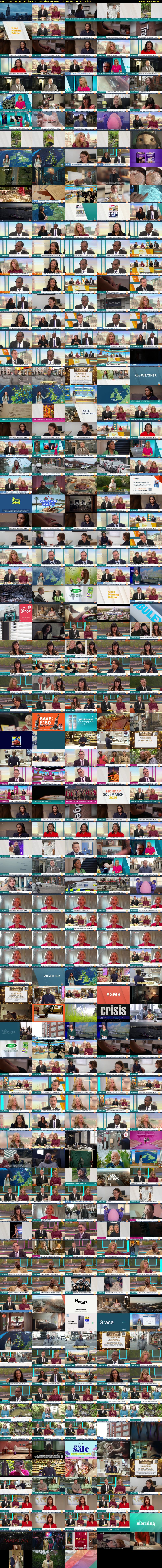 Good Morning Britain (ITV1) Monday 30 March 2026 06:00 - 10:00