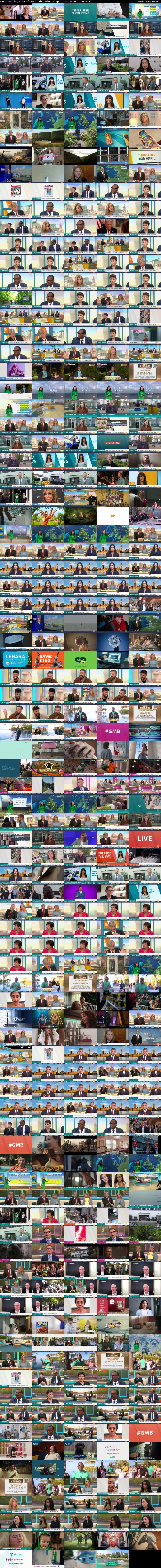 Good Morning Britain (ITV1) Thursday 16 April 2026 06:00 - 10:00