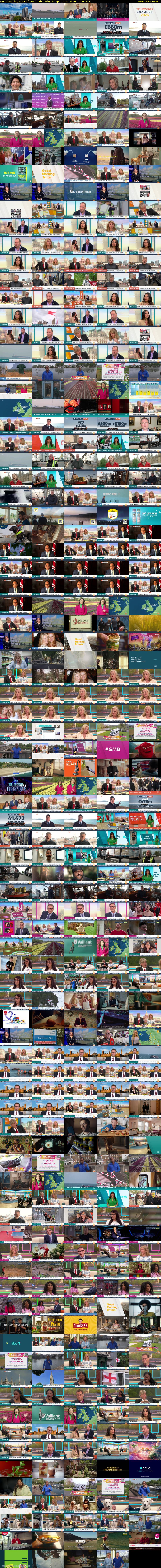 Good Morning Britain (ITV1) Thursday 23 April 2026 06:00 - 10:00