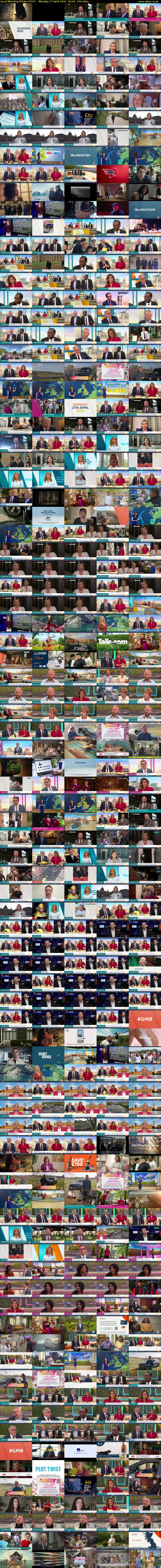 Good Morning Britain (ITV1) Monday 27 April 2026 06:00 - 10:00