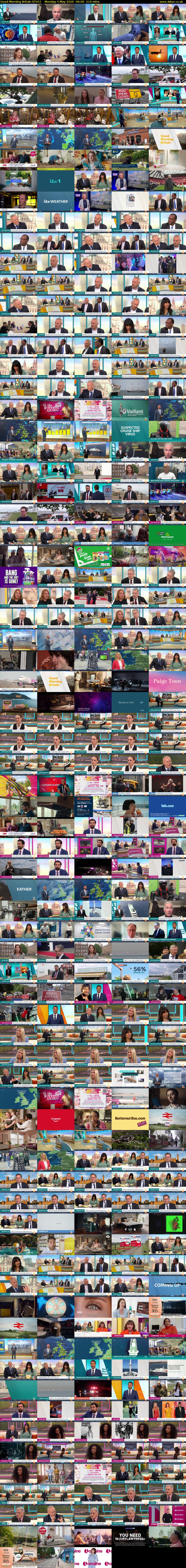 Good Morning Britain (ITV1) Monday 4 May 2026 06:00 - 09:30