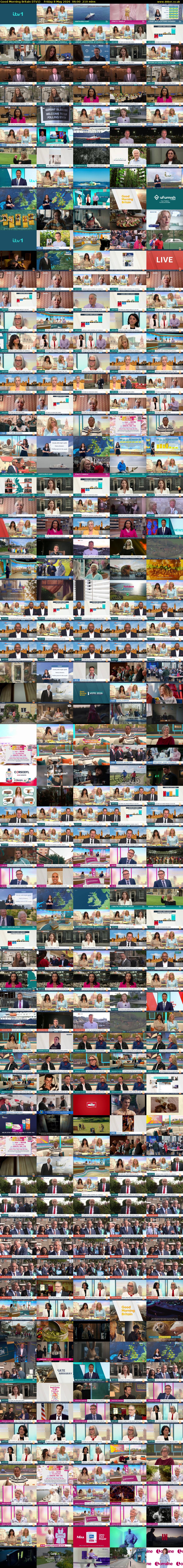 Good Morning Britain (ITV1) Friday 8 May 2026 06:00 - 09:30