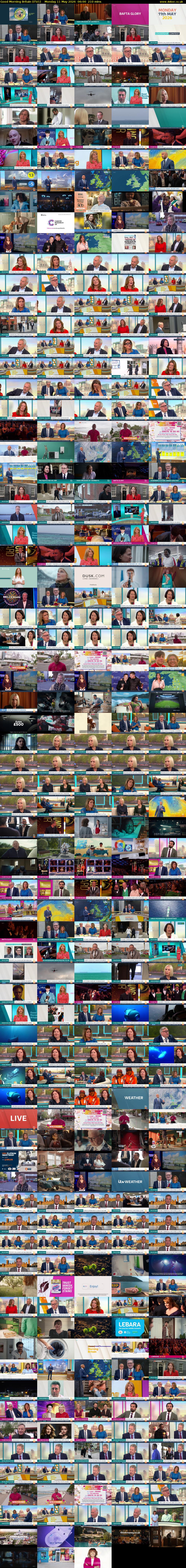 Good Morning Britain (ITV1) Monday 11 May 2026 06:00 - 09:30