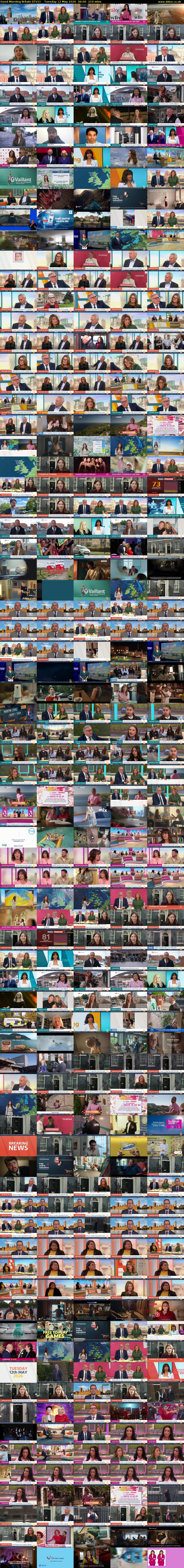 Good Morning Britain (ITV1) Tuesday 12 May 2026 06:00 - 09:30