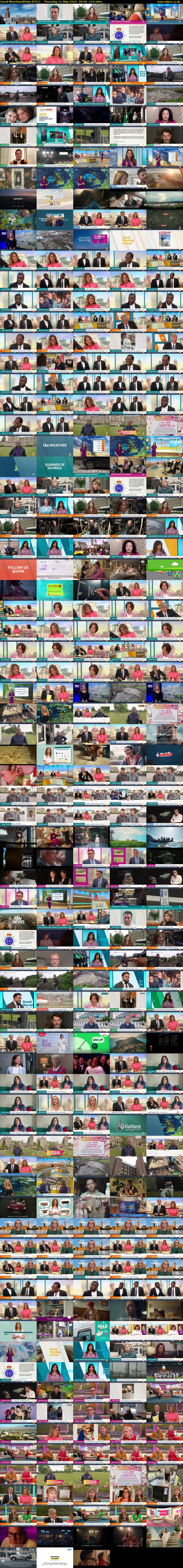 Good Morning Britain (ITV1) Thursday 21 May 2026 06:00 - 09:30