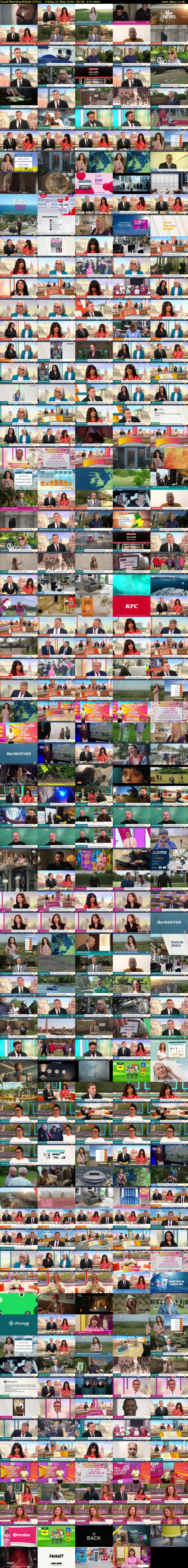 Good Morning Britain (ITV1) Friday 22 May 2026 06:00 - 09:30