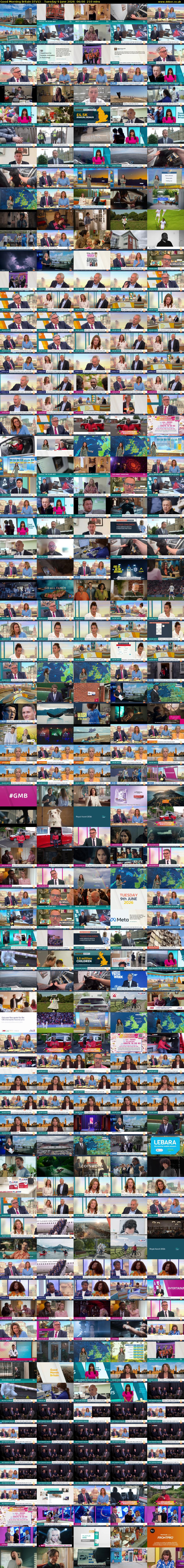 Good Morning Britain (ITV1) Tuesday 9 June 2026 06:00 - 09:30