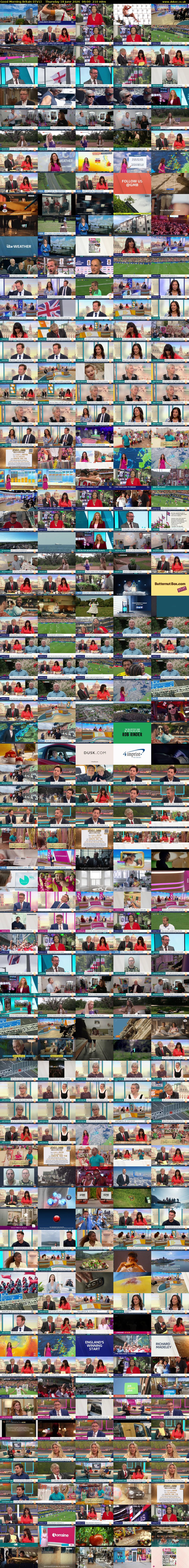 Good Morning Britain (ITV1) Thursday 18 June 2026 06:00 - 09:30