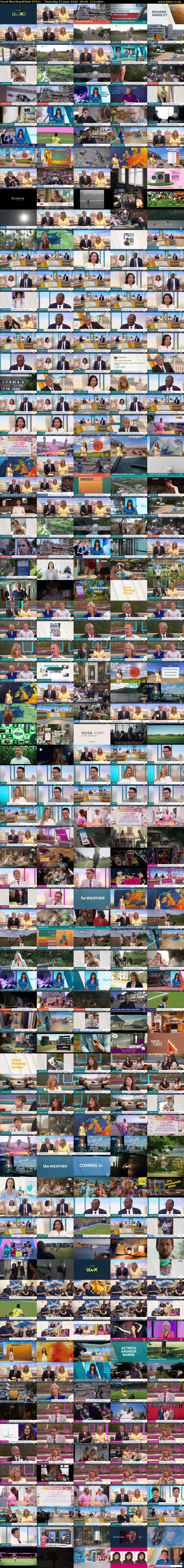 Good Morning Britain (ITV1) Thursday 25 June 2026 06:00 - 09:30