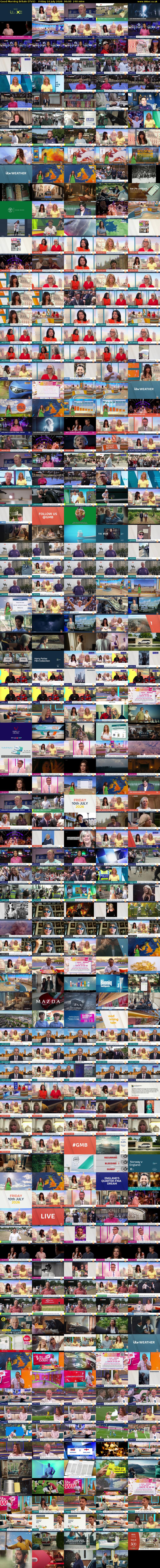 Good Morning Britain (ITV1) Friday 10 July 2026 06:00 - 10:00