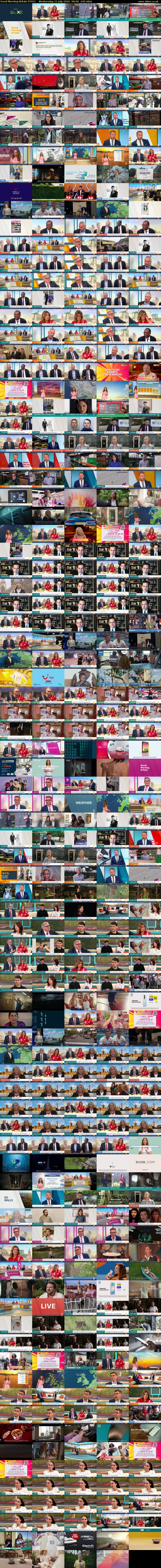 Good Morning Britain (ITV1) Wednesday 22 July 2026 06:00 - 10:00
