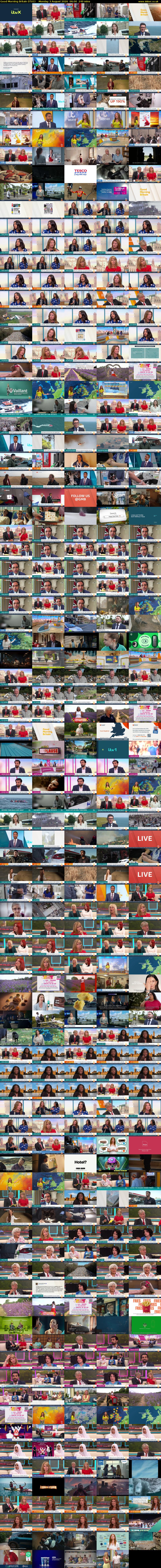 Good Morning Britain (ITV1) Monday 3 August 2026 06:00 - 10:00
