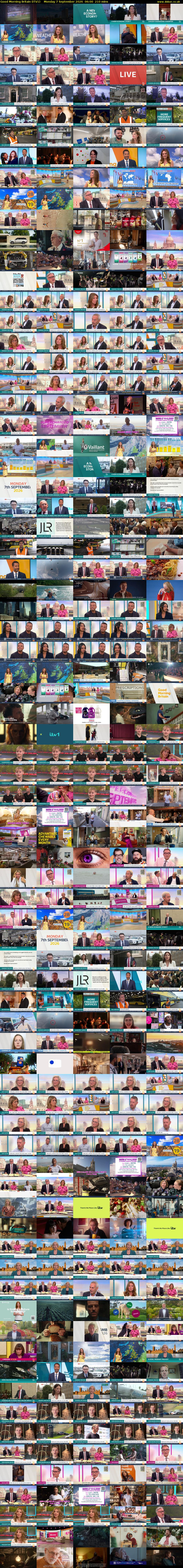 Good Morning Britain (ITV1) Monday 7 September 2026 06:00 - 09:30