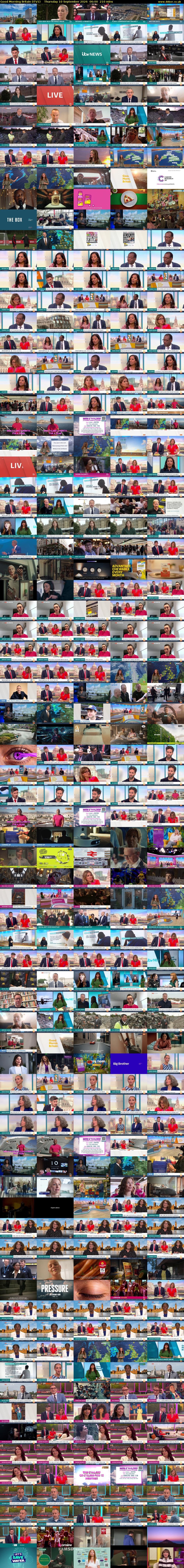 Good Morning Britain (ITV1) Thursday 10 September 2026 06:00 - 09:30