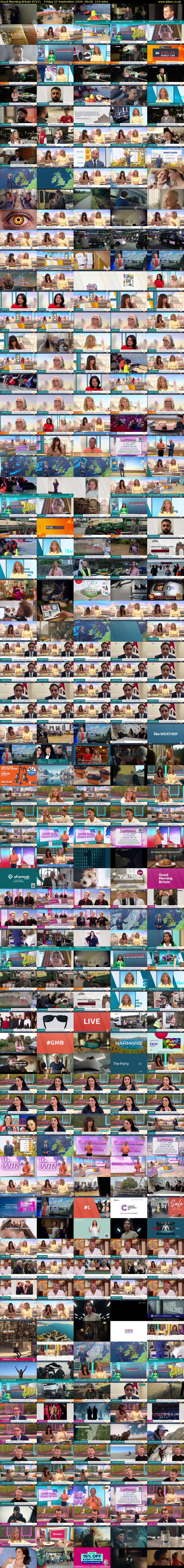 Good Morning Britain (ITV1) Friday 25 September 2026 06:00 - 09:30