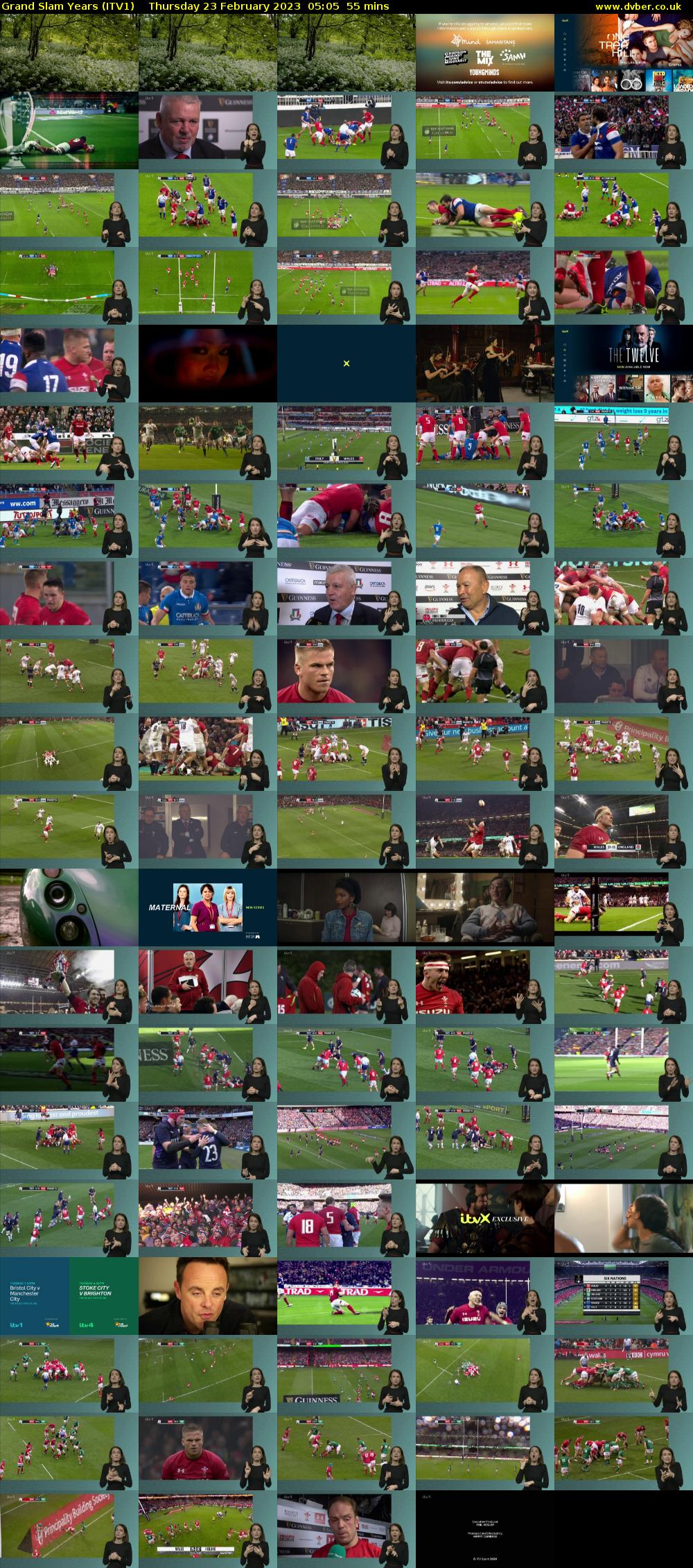 Grand Slam Years (ITV1) Thursday 23 February 2023 05:05 - 06:00