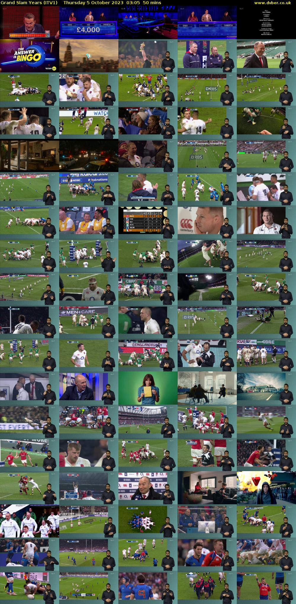 Grand Slam Years (ITV1) Thursday 5 October 2023 03:05 - 03:55