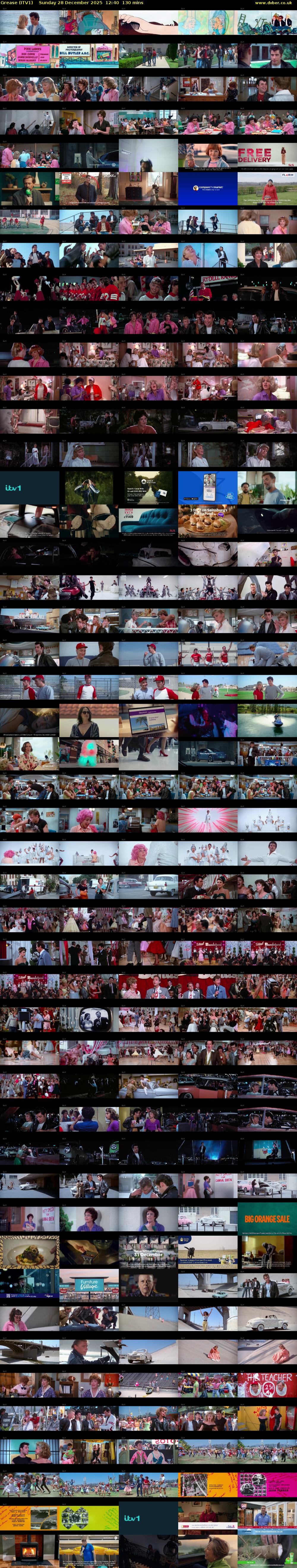 Grease (ITV1) Sunday 28 December 2025 12:40 - 14:50
