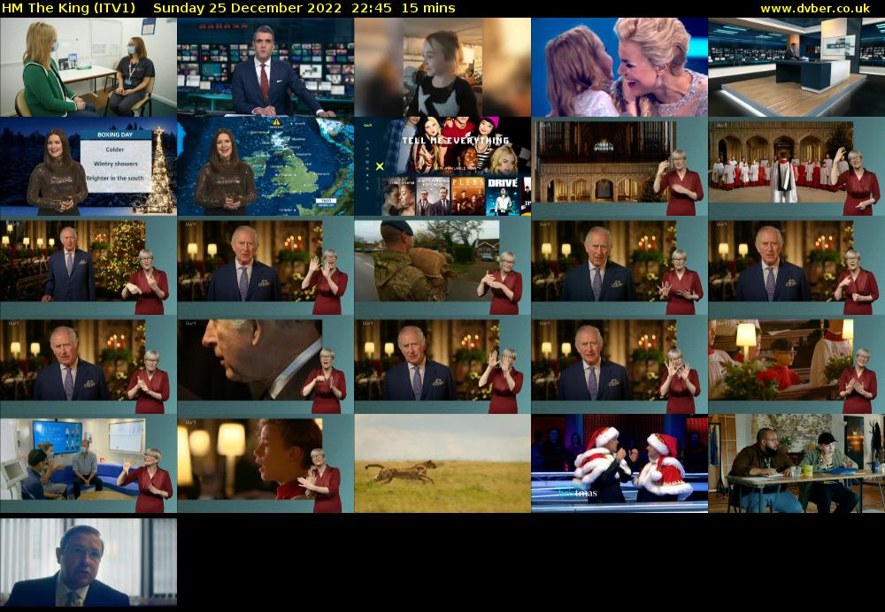 HM The King (ITV1) Sunday 25 December 2022 22:45 - 23:00