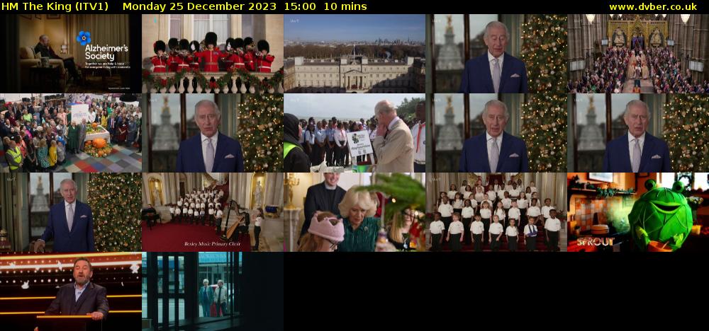 HM The King (ITV1) Monday 25 December 2023 15:00 - 15:10