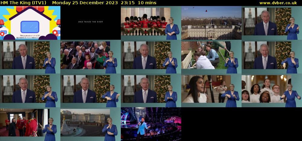 HM The King (ITV1) Monday 25 December 2023 23:15 - 23:25