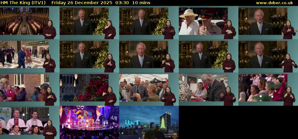 HM The King (ITV1) Friday 26 December 2025 03:30 - 03:40