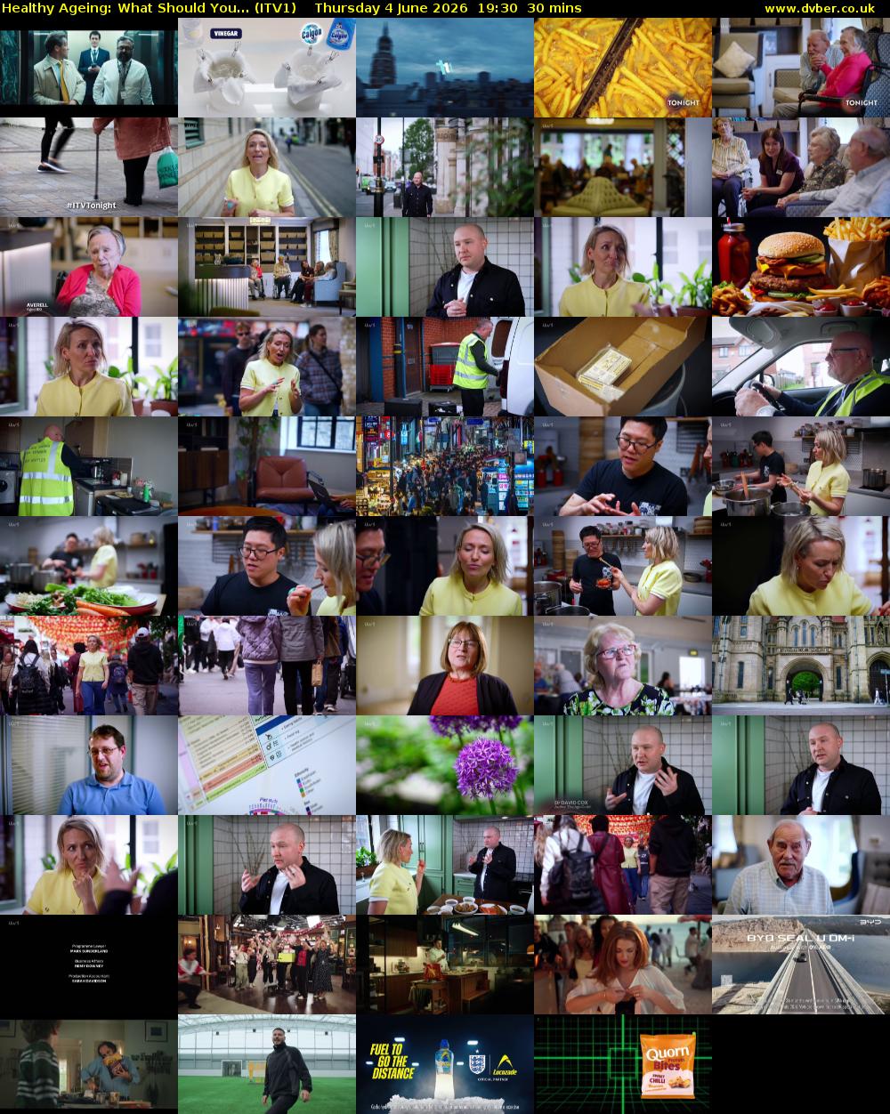 Healthy Ageing: What Should You... (ITV1) Thursday 4 June 2026 19:30 - 20:00