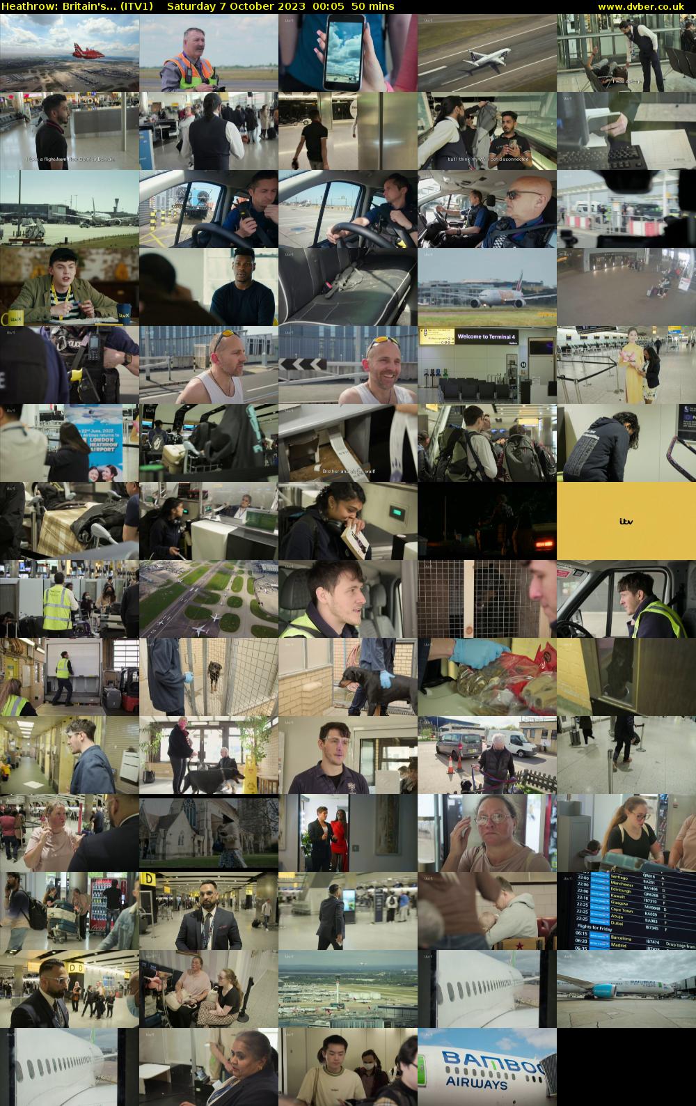 Heathrow: Britain's... (ITV1) Saturday 7 October 2023 00:05 - 00:55