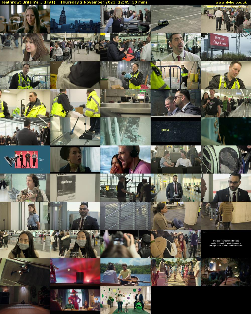 Heathrow: Britain's... (ITV1) Thursday 2 November 2023 22:45 - 23:15