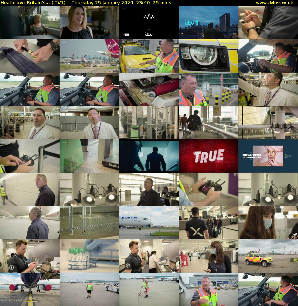 Heathrow: Britain's... (ITV1) Thursday 25 January 2024 23:40 - 00:05