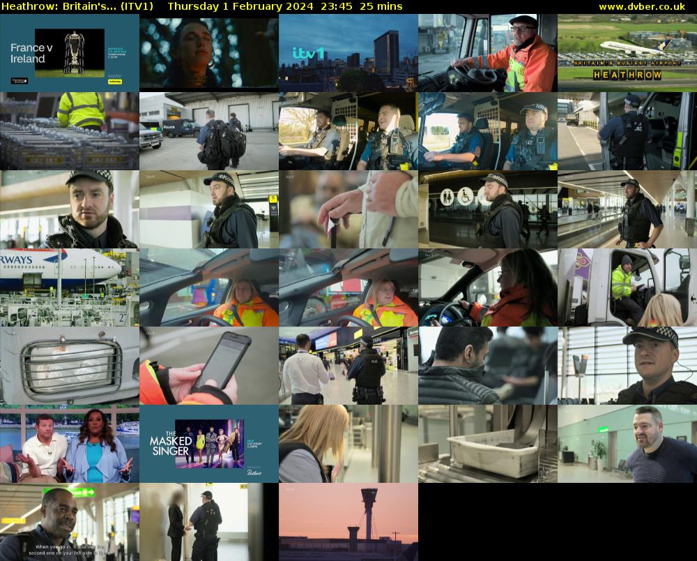 Heathrow: Britain's... (ITV1) Thursday 1 February 2024 23:45 - 00:10