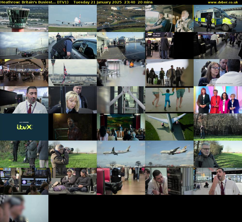 Heathrow: Britain's Busiest... (ITV1) Tuesday 21 January 2025 23:40 - 00:00