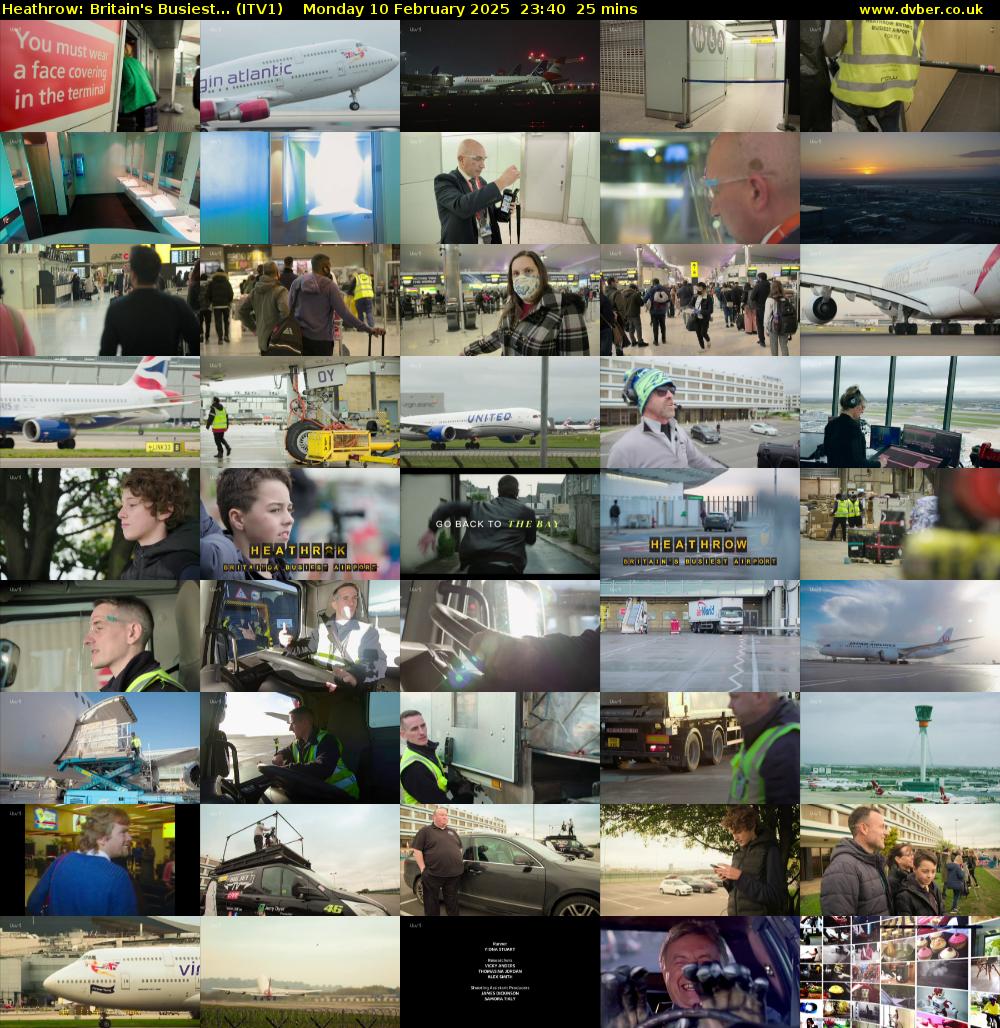 Heathrow: Britain's Busiest... (ITV1) Monday 10 February 2025 23:40 - 00:05
